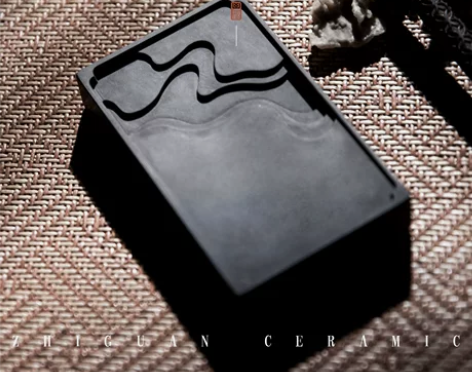 至观 天然原石砚台 多功能毛笔舔笔研墨磨墨