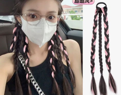 【礼遇价】拳击辫假发女马尾假发女长发麻花辫...