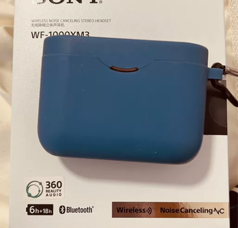 索尼WF1000XM3无线蓝牙耳机带保护套...