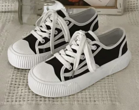 低帮女帆布鞋 饼干鞋正码36码，全新包邮出...