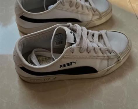 PUMA/彪马 黑白 运动休闲鞋 男女 板...