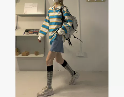 DREAM SEVEN77 美式复古宽松条...