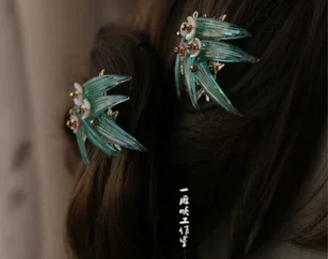 一雁咴  清影 非现货原创百搭日常汉服洒金...