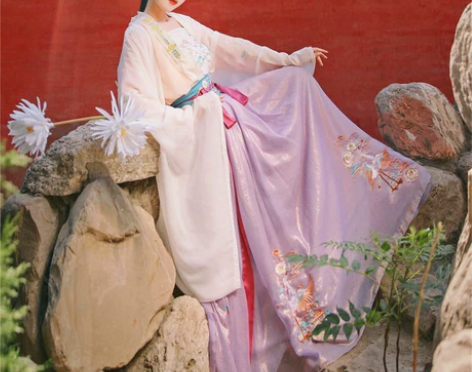 汉旭云中鹤正品原创汉服女夏季仙气齐腰齐胸襦...