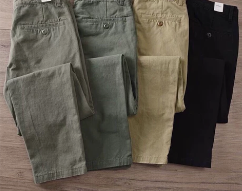 阿美咔叽复古工装休闲裤男春秋chino裤子...