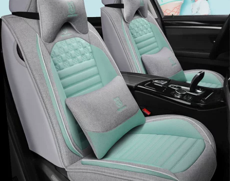 新款汽车座套四季通用布艺座椅套透气车垫夏季...