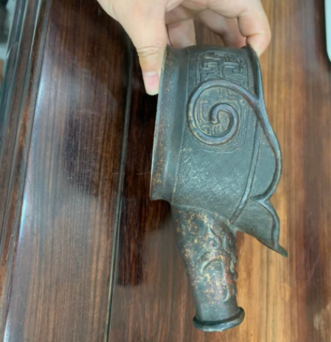 清代熨斗 纹饰图案很美满工 鎏金工艺 原包...