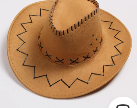 网红辣妹郑厦荣同款西部牛仔草帽夏季沙滩度假...