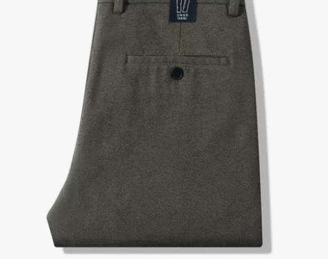 秋冬厚款毛呢裤子男士弹力休闲裤冬季修身宽松...