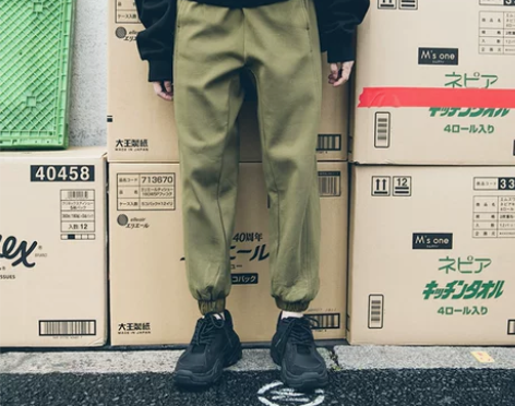 泡菜的店 冬季加绒加厚宽松收口裤子长裤扎脚...