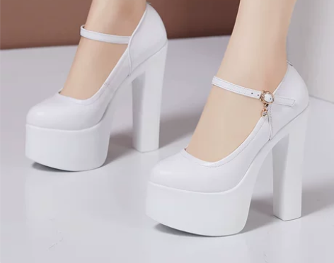 【狂欢价】金色15CM真皮超高跟走秀模特单...