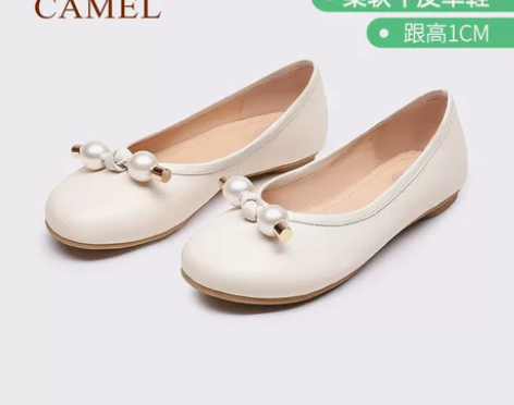 【Camel骆驼】女鞋2021新款牛皮舒适...