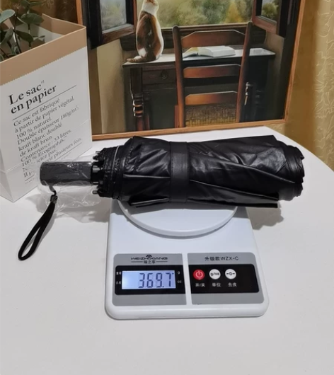 全新新品蕉下春韵五折包包伞 黑胶全遮不透光...