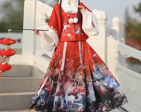 枫丹白鹿明制汉服女原创正品2022新款冬季...