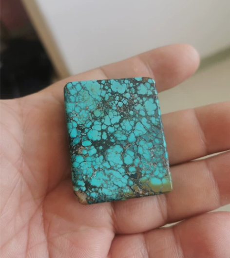 心爱的一块绿松石乌兰花，绿松石无事牌，原矿...