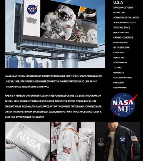 nasa联名连帽薄款卫衣男士秋冬季 202...