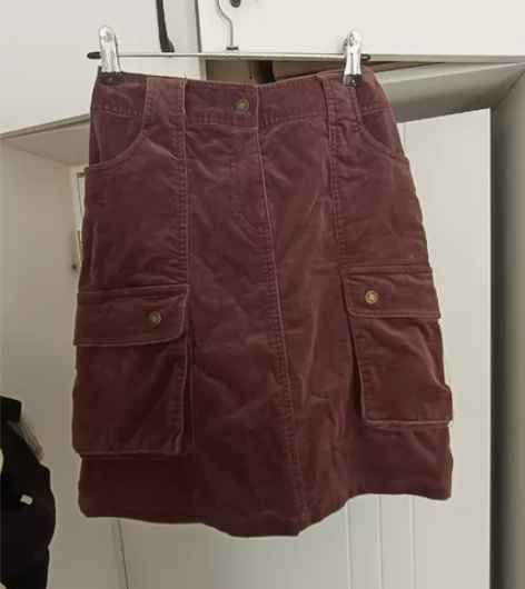 搬家腾地儿！HM灯芯绒半身裙包臀裙短裙绒面...