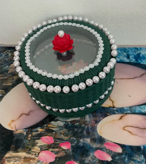 手工编织珍珠收纳盒 感兴趣的话点“我想要”...