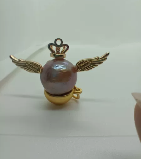 茶杯阿飘 珍珠吊坠 大点位爱迪生珍珠 紫色...