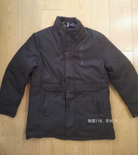98新男式黑色活胆羽绒服，自家做的，货真价...