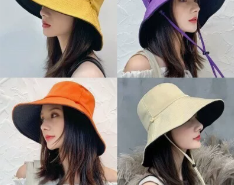 【全新包邮】渔夫帽女双面大帽檐遮阳韩版学生...