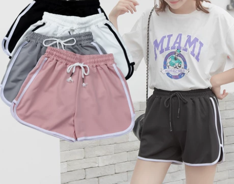 运动短裤女夏季宽松韩版2022新款外穿高腰...