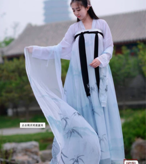 #窈窕女装#如梦霓裳 汉服 齐胸襦裙 竹香...