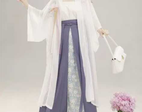 茗月萱山茶改良长干寺飞机袖三裥裙宋制旋裙日...