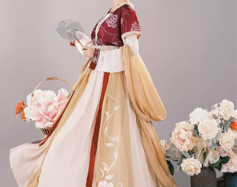 耀春醉芙蓉汉服女正品中国风超仙齐腰唐制褙子...