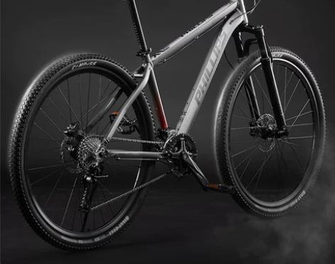 菲利普山地车自行车油碟成人男式变速铝合金车...