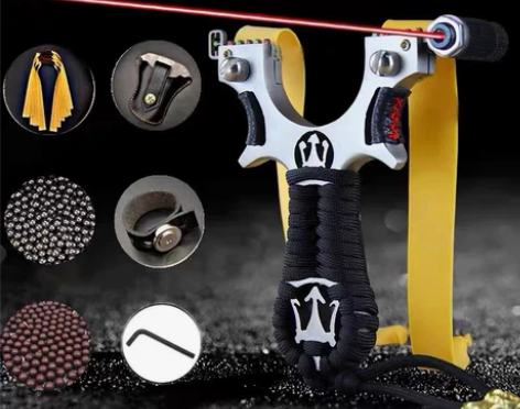 狙击大威力高精度不锈钢扁皮户外弹弓高精准免...