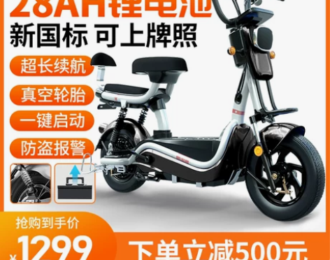 新国标电动自行车锂电池电动车长跑王电瓶车男...