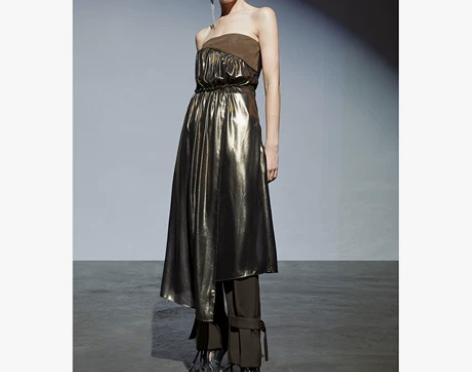 YOEYYOU抹胸连衣裙设计师款女装小众设...