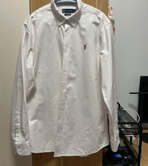 polo sport 男士白色长袖衬衫衬衣...