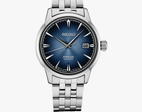 SEIKO精工手表男鸡尾酒商务通勤绅士蓝色...