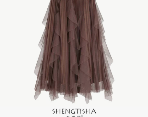 2022夏季两面穿不规则大摆裙A字百褶裙中...