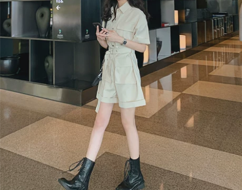 【狂欢价】工装连衣裤女套装夏季2020新薄...