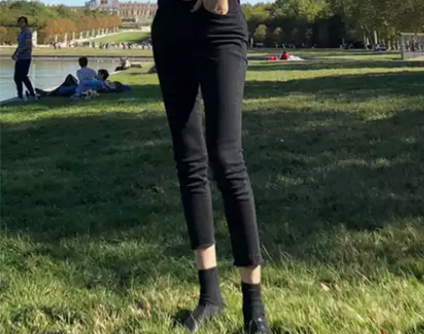 高腰牛仔裤 高腰牛仔裤九分裤韩国2022秋...