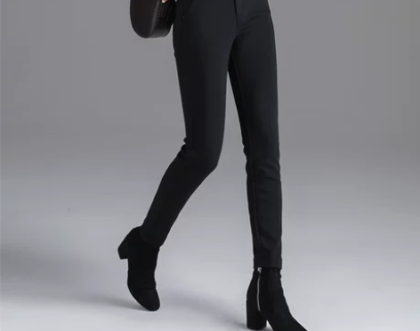 逸阳2020新款高腰冬季加绒弹力显瘦铅笔裤...