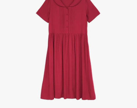 叙旧娃娃领连衣裙女夏2017新款复古系带裙...