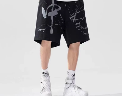 国潮短裤男五分裤夏季男士中国风印花宽松直筒...