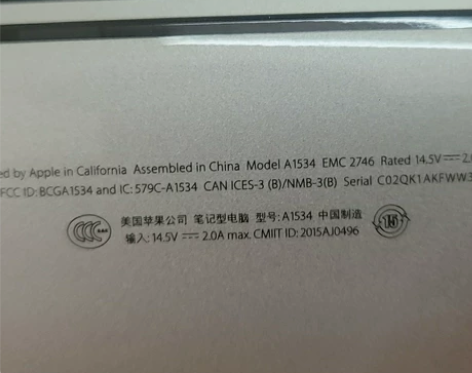 苹果A1534笔记本，机器故障，屏幕和键盘...