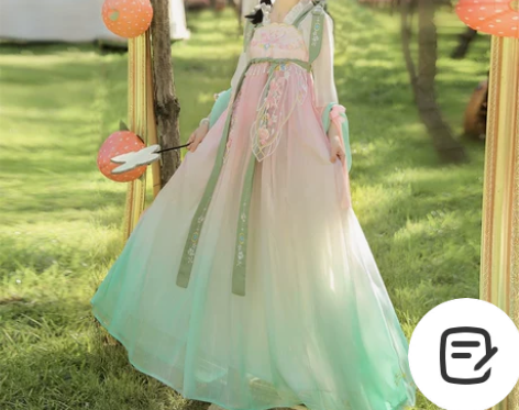 翡提兰原创 染画 汉服女唐制齐胸襦裙夏季汉...