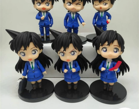 毛利兰 名侦探柯南 二次元手办 一套六个便...