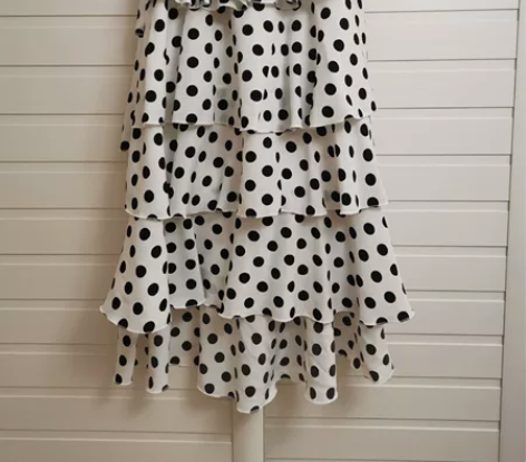 2022波点半身裙中长款夏仙女裙雪纺网红裙...