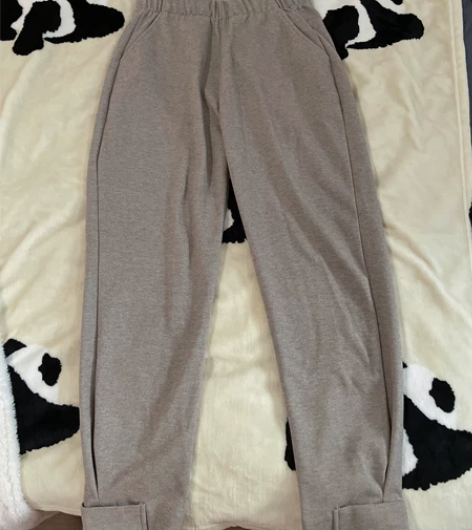 羊绒裤子女休闲裤秋冬束脚毛呢老爹奶奶烟管裤...