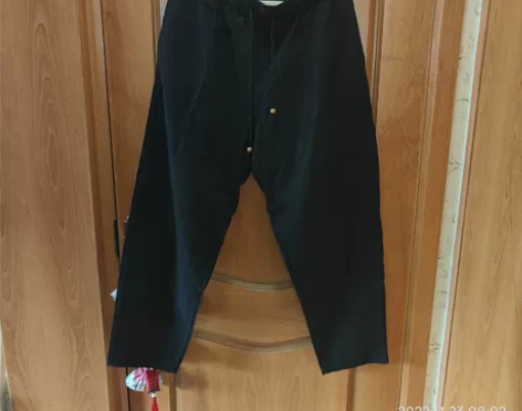 几乎全新男士棉麻禅修中国风长裤 3XL尺码，我是女生，就是因...