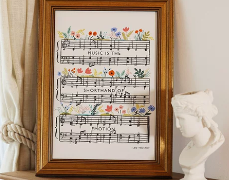 列夫托尔斯泰乐谱名言名句装饰画舞蹈室音乐室...