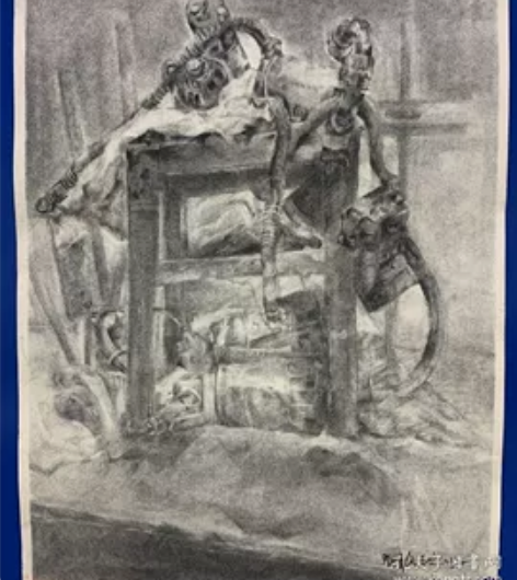 名家刘炜素描作品。品相如图。作品保真。值得...