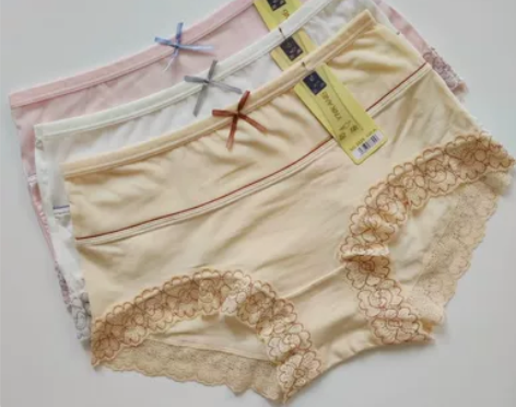 短裤女 短裤女裤盈康内裤女纯棉裆莫代尔白色...